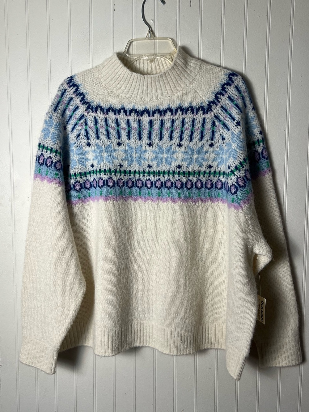 Old Navy Mock Neck Fair Isle Sweater Womens XXL